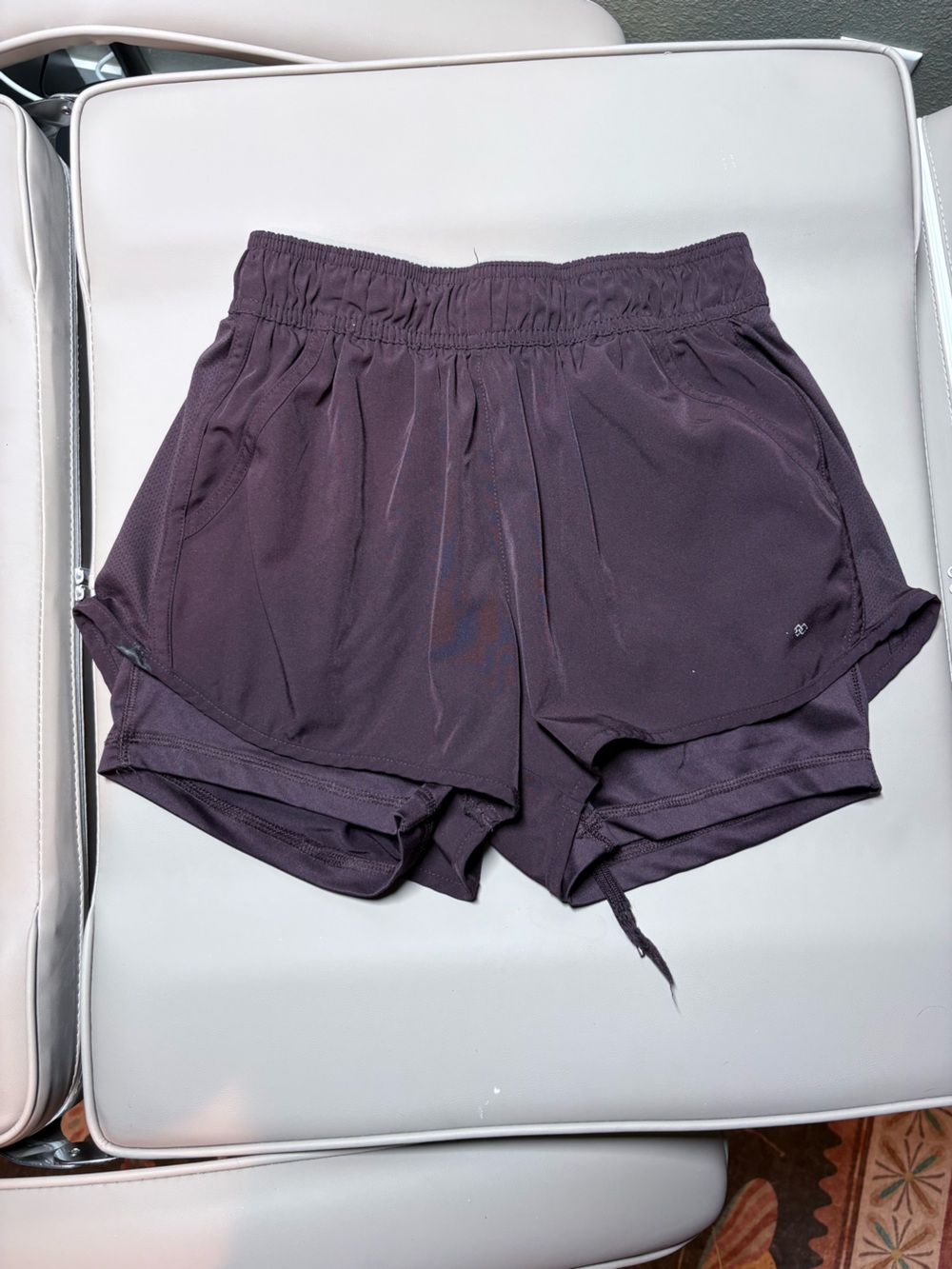 Women’s Purple Athletic Layered Running Shorts